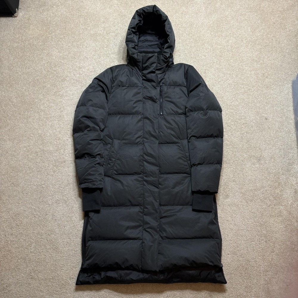 Mondetta MPG 650 Down Parka Jacket Mens Medium Black Long Hooded Puffer Coat